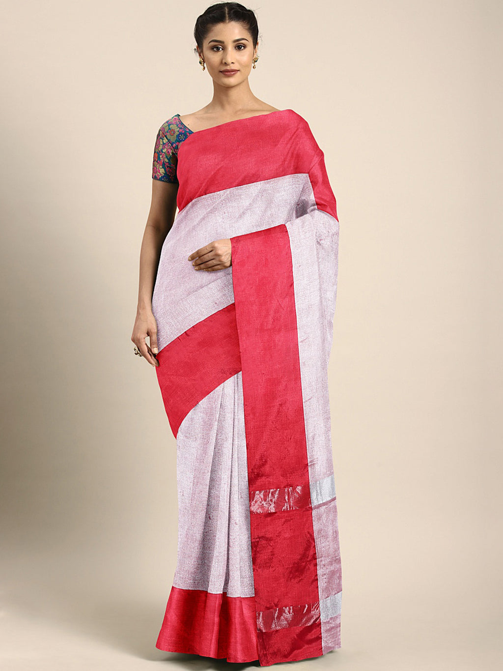 Kalakari India Upppada Silk Woven Saree With Blouse SKHSSA0007-Saree-Kalakari India-SKHSSA0007-Bollywood, Geographical Indication, Hand Crafted, Heritage Prints, Natural Dyes, Sarees, South Silk, Sustainable Fabrics, Uppada Silk, Woven-[Linen,Ethnic,wear,Fashionista,Handloom,Handicraft,Indigo,blockprint,block,print,Cotton,Chanderi,Blue, latest,classy,party,bollywood,trendy,summer,style,traditional,formal,elegant,unique,style,hand,block,print, dabu,booti,gift,present,glamorous,affordable,collecti