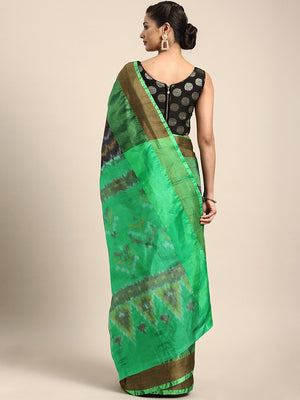Kalakari India Upppada Cotton Woven Saree With Blouse SKHSSA0015-Saree-Kalakari India-SKHSSA0015-Bollywood, Geographical Indication, Hand Crafted, Heritage Prints, Natural Dyes, Sarees, South Silk, Sustainable Fabrics, Uppada Silk, Woven-[Linen,Ethnic,wear,Fashionista,Handloom,Handicraft,Indigo,blockprint,block,print,Cotton,Chanderi,Blue, latest,classy,party,bollywood,trendy,summer,style,traditional,formal,elegant,unique,style,hand,block,print, dabu,booti,gift,present,glamorous,affordable,collec