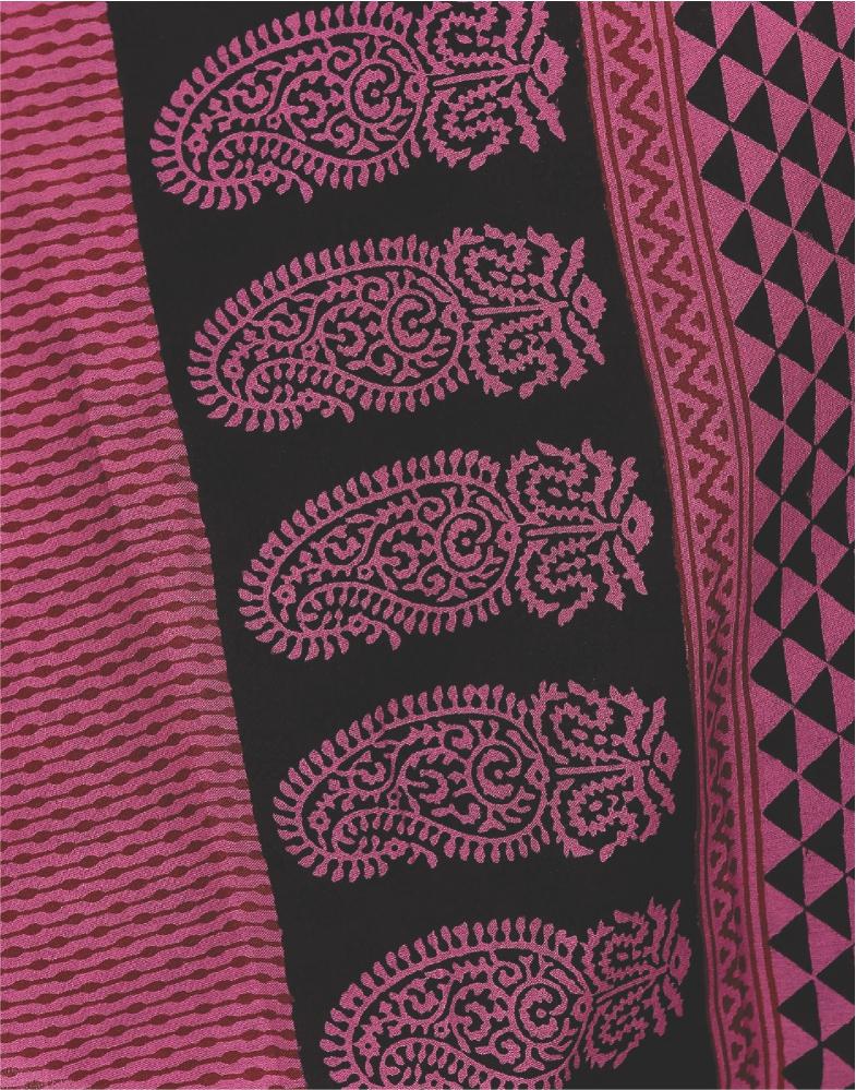 Kalakari India Pink Bagh Hand block Print Handcrafted Cotton Saree-Saree-Kalakari India-ZIBASA0006-Bagh, Cotton, Geographical Indication, Hand Blocks, Hand Crafted, Heritage Prints, Natural Dyes, Sarees, Sustainable Fabrics-[Linen,Ethnic,wear,Fashionista,Handloom,Handicraft,Indigo,blockprint,block,print,Cotton,Chanderi,Blue, latest,classy,party,bollywood,trendy,summer,style,traditional,formal,elegant,unique,style,hand,block,print, dabu,booti,gift,present,glamorous,affordable,collectible,Sari,Sar