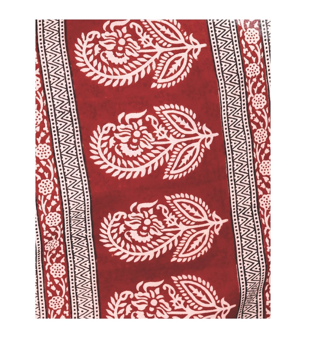 Kalakari India Off-White Bagh Handblock Print Handcrafted Cotton Saree-Saree-Kalakari India-ZIBASA0013-Bagh, Cotton, Geographical Indication, Hand Blocks, Hand Crafted, Heritage Prints, Natural Dyes, Sarees, Sustainable Fabrics-[Linen,Ethnic,wear,Fashionista,Handloom,Handicraft,Indigo,blockprint,block,print,Cotton,Chanderi,Blue, latest,classy,party,bollywood,trendy,summer,style,traditional,formal,elegant,unique,style,hand,block,print, dabu,booti,gift,present,glamorous,affordable,collectible,Sari