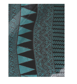 Kalakari India Teal Green Bagh Handblock Print Handcrafted Cotton Saree-Saree-Kalakari India-ZIBASA0017-Bagh, Cotton, Geographical Indication, Hand Blocks, Hand Crafted, Heritage Prints, Natural Dyes, Sarees, Sustainable Fabrics-[Linen,Ethnic,wear,Fashionista,Handloom,Handicraft,Indigo,blockprint,block,print,Cotton,Chanderi,Blue, latest,classy,party,bollywood,trendy,summer,style,traditional,formal,elegant,unique,style,hand,block,print, dabu,booti,gift,present,glamorous,affordable,collectible,Sar