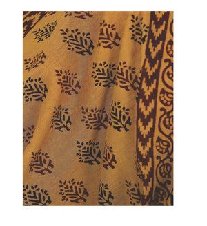 Mustard Yellow Cotton Handblock Bagh Print Handcrafted Saree-Saree-Kalakari India-ZIBASA0026-Bagh, Cotton, Geographical Indication, Hand Blocks, Hand Crafted, Heritage Prints, Natural Dyes, Sarees, Sustainable Fabrics-[Linen,Ethnic,wear,Fashionista,Handloom,Handicraft,Indigo,blockprint,block,print,Cotton,Chanderi,Blue, latest,classy,party,bollywood,trendy,summer,style,traditional,formal,elegant,unique,style,hand,block,print, dabu,booti,gift,present,glamorous,affordable,collectible,Sari,Saree,pri