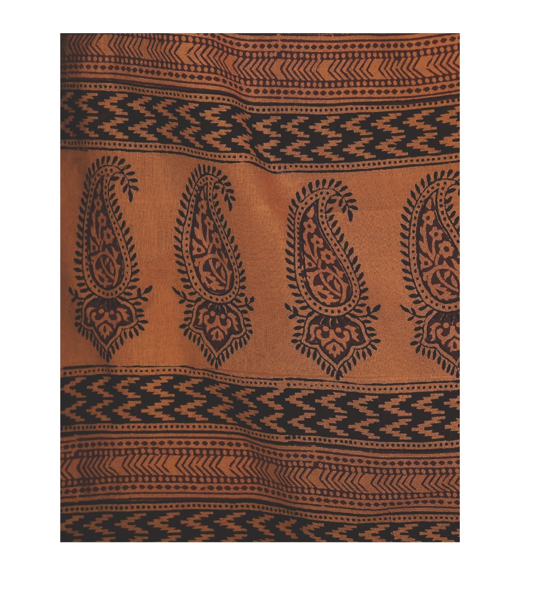 Orange Cotton Handblock Bagh Print Handcrafted Saree-Saree-Kalakari India-ZIBASA0029-Bagh, Cotton, Geographical Indication, Hand Blocks, Hand Crafted, Heritage Prints, Natural Dyes, Sarees, Sustainable Fabrics-[Linen,Ethnic,wear,Fashionista,Handloom,Handicraft,Indigo,blockprint,block,print,Cotton,Chanderi,Blue, latest,classy,party,bollywood,trendy,summer,style,traditional,formal,elegant,unique,style,hand,block,print, dabu,booti,gift,present,glamorous,affordable,collectible,Sari,Saree,printed, ho