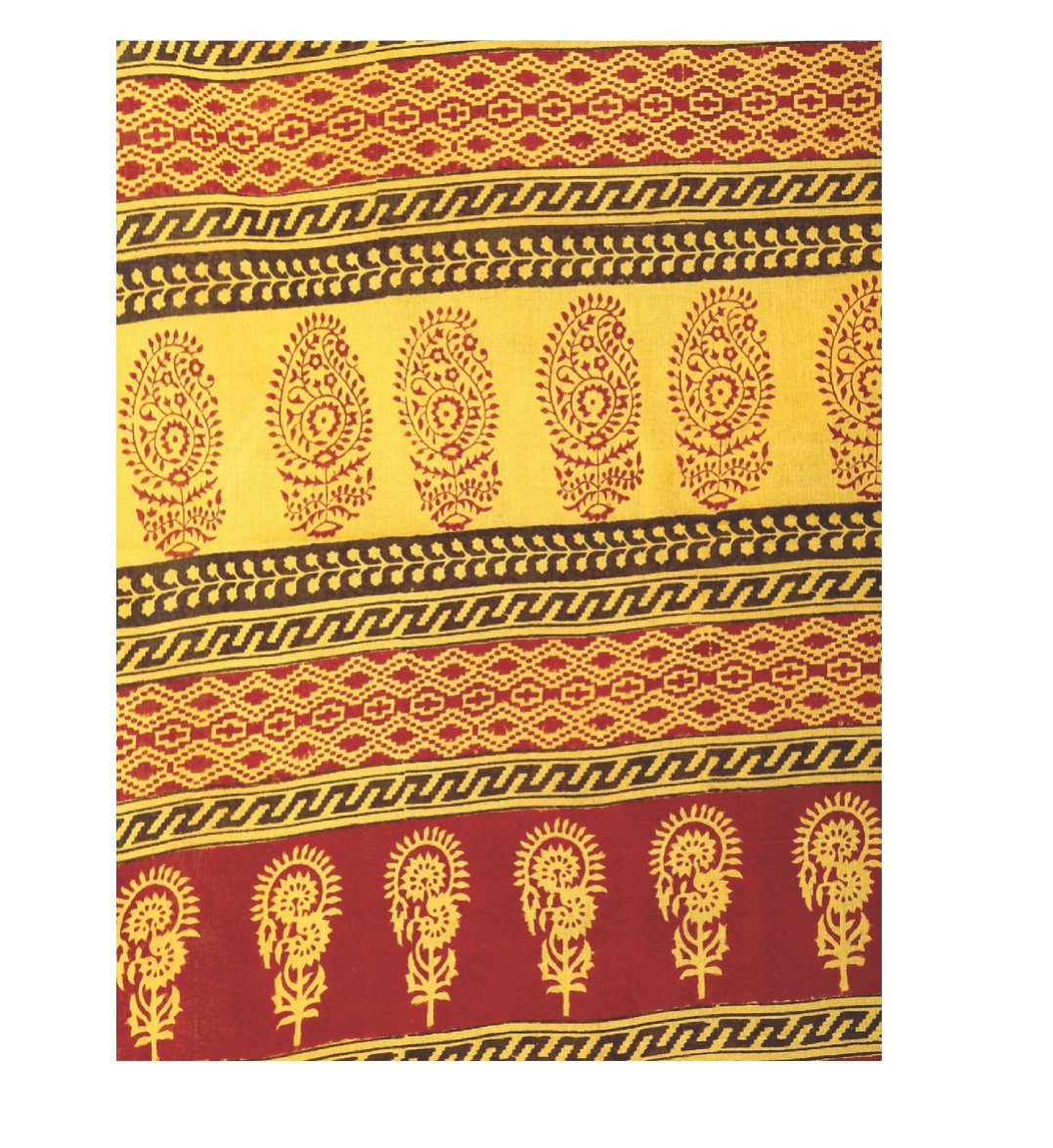 Yellow Cotton Hand Block Bagh Print Handcrafted Saree-Saree-Kalakari India-ZIBASA0037-Bagh, Cotton, Geographical Indication, Hand Blocks, Hand Crafted, Heritage Prints, Natural Dyes, Sarees, Sustainable Fabrics-[Linen,Ethnic,wear,Fashionista,Handloom,Handicraft,Indigo,blockprint,block,print,Cotton,Chanderi,Blue, latest,classy,party,bollywood,trendy,summer,style,traditional,formal,elegant,unique,style,hand,block,print, dabu,booti,gift,present,glamorous,affordable,collectible,Sari,Saree,printed, h