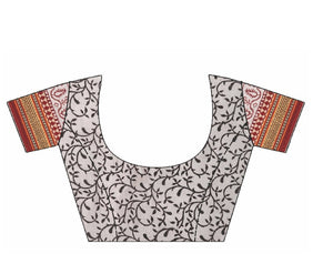 Pink Cotton Hand Block Bagh Print Handcrafted Saree-Saree-Kalakari India-ZIBASA0060-Bagh, Cotton, Geographical Indication, Hand Blocks, Hand Crafted, Heritage Prints, Natural Dyes, Sarees, Sustainable Fabrics-[Linen,Ethnic,wear,Fashionista,Handloom,Handicraft,Indigo,blockprint,block,print,Cotton,Chanderi,Blue, latest,classy,party,bollywood,trendy,summer,style,traditional,formal,elegant,unique,style,hand,block,print, dabu,booti,gift,present,glamorous,affordable,collectible,Sari,Saree,printed, hol