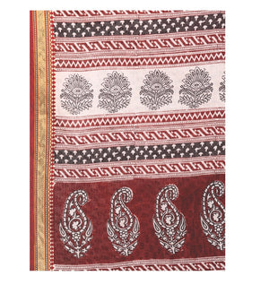 Pink Cotton Hand Block Bagh Print Handcrafted Saree-Saree-Kalakari India-ZIBASA0060-Bagh, Cotton, Geographical Indication, Hand Blocks, Hand Crafted, Heritage Prints, Natural Dyes, Sarees, Sustainable Fabrics-[Linen,Ethnic,wear,Fashionista,Handloom,Handicraft,Indigo,blockprint,block,print,Cotton,Chanderi,Blue, latest,classy,party,bollywood,trendy,summer,style,traditional,formal,elegant,unique,style,hand,block,print, dabu,booti,gift,present,glamorous,affordable,collectible,Sari,Saree,printed, hol