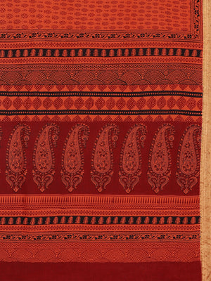 Orange and Black, Kalakari India Orange & Maroon Handblock Print Maheshwari Saree ZIBASA0085-Saree-Kalakari India-ZIBASA0085-Bagh, Geographical Indication, Hand Block, Hand Crafted, Heritage Prints, Maheshwari, Natural Dyes, Red, Sarees, Silk Blend, Sustainable Fabrics, Woven, Yellow-[Linen,Ethnic,wear,Fashionista,Handloom,Handicraft,Indigo,blockprint,block,print,Cotton,Chanderi,Blue, latest,classy,party,bollywood,trendy,summer,style,traditional,formal,elegant,unique,style,hand,block,print, dabu