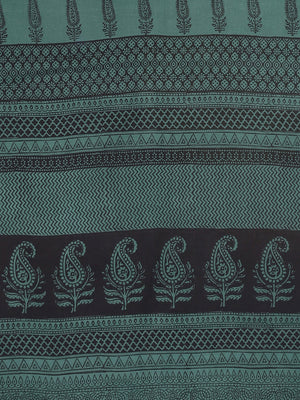 Teal and Black, Kalakari India Teal Green & Black Handblock Printed Maheshwari Saree ZIBASA0090-Saree-Kalakari India-ZIBASA0090-Bagh, Geographical Indication, Hand Block, Hand Crafted, Heritage Prints, Maheshwari, Natural Dyes, Red, Sarees, Silk Blend, Sustainable Fabrics, Woven, Yellow-[Linen,Ethnic,wear,Fashionista,Handloom,Handicraft,Indigo,blockprint,block,print,Cotton,Chanderi,Blue, latest,classy,party,bollywood,trendy,summer,style,traditional,formal,elegant,unique,style,hand,block,print, d