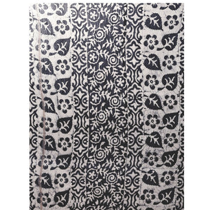 Black Chanderi Silk Batik Hand Block Print Handcrafted Saree - Kalakari India