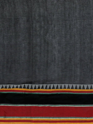 Black Jamdani Woven Design Saree With Blouse Piece SHBESA0073 SHBESA0073 - Kalakari India