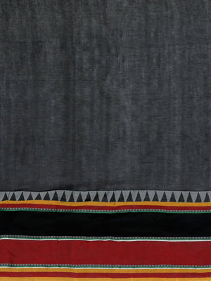 Black Jamdani Woven Design Saree With Blouse Piece SHBESA0073 SHBESA0073 - Kalakari India