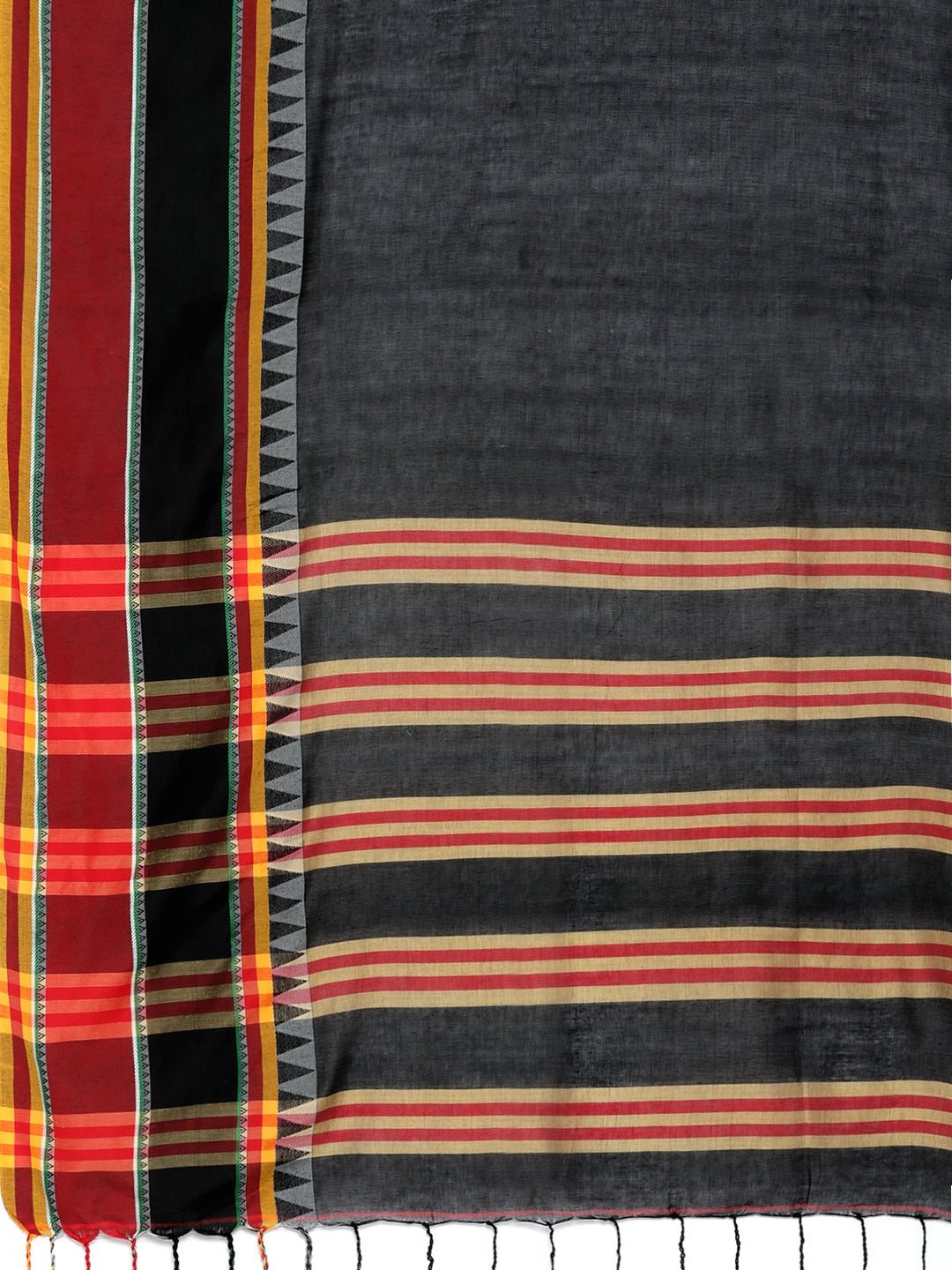Black Jamdani Woven Design Saree With Blouse Piece SHBESA0073 SHBESA0073 - Kalakari India