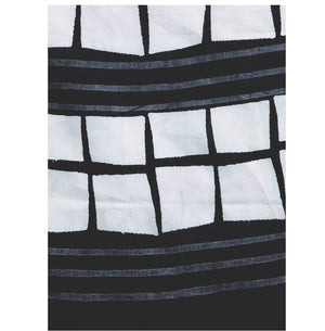 Black & White Hand Block Print Handcrafted Cotton Saree - Kalakari India