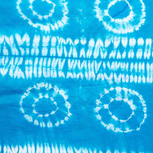 Blue & Pink Shibori Dyed Handcrafted Cotton Saree - Kalakari India